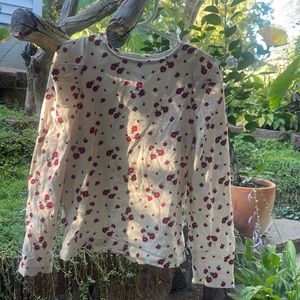 Rose print Janie and Jack long-sleeve shirt size 6. Great condition